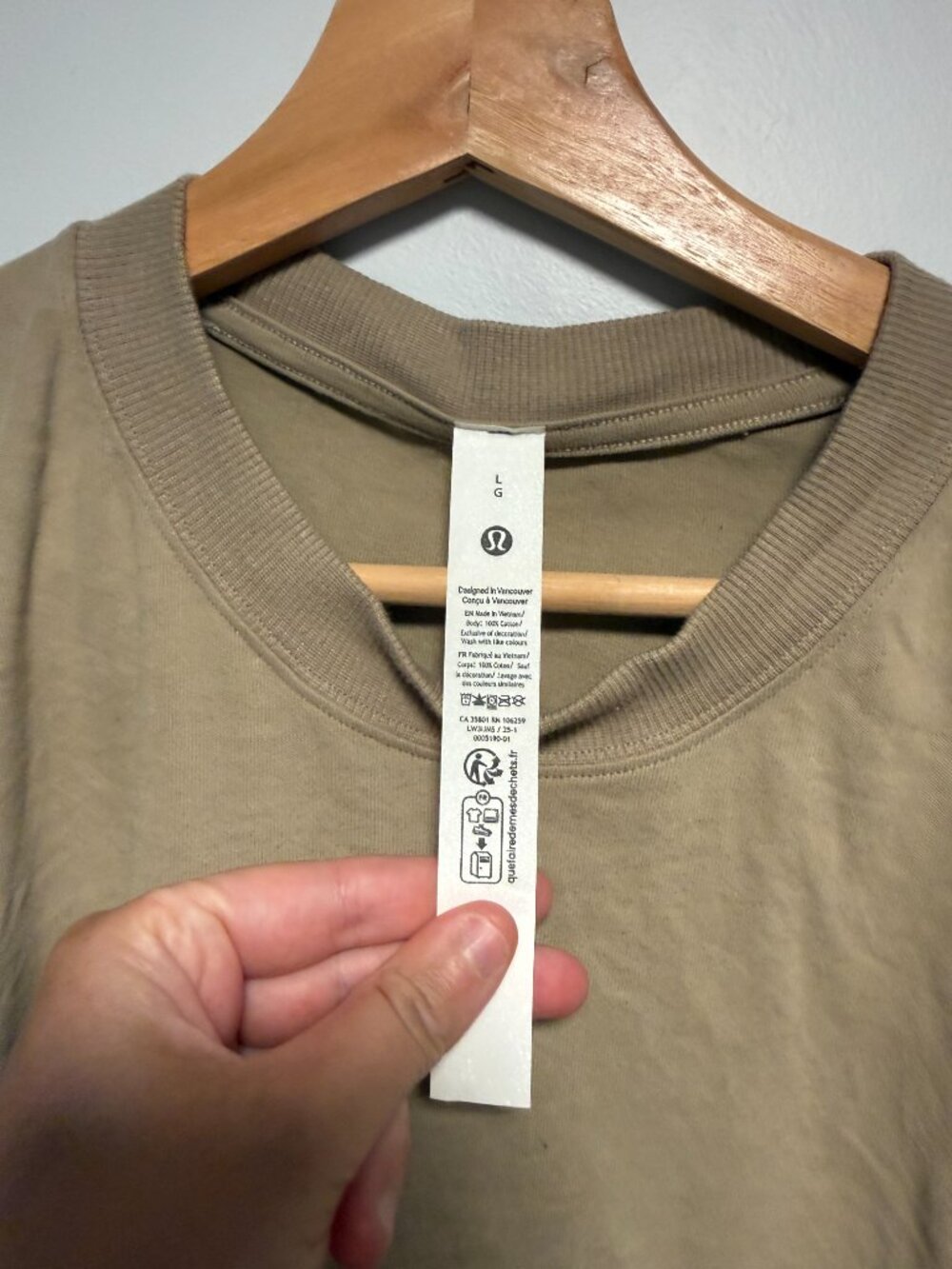 Lululemon Cotton Jersey Oversized Short-Sleeve Shirt Large Shear Oak - Picture 3 of 5